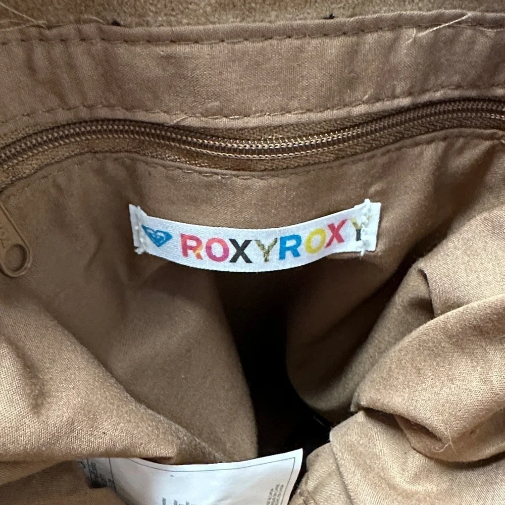 Roxy Faux Suede Tan Fringe Shoulder Boho Bag - Picture 9 of 13